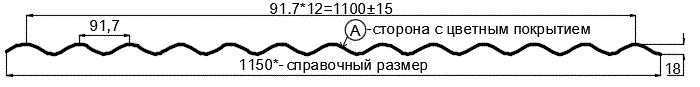 Фото: Профнастил МП18 х 1100 - A (ПЭ-01-6005-0.45) в Одинцово