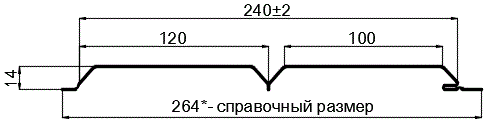 Фото: Софит Lбрус-15х240 (ECOSTEEL_T-12-Дуб-0.45) в Одинцово