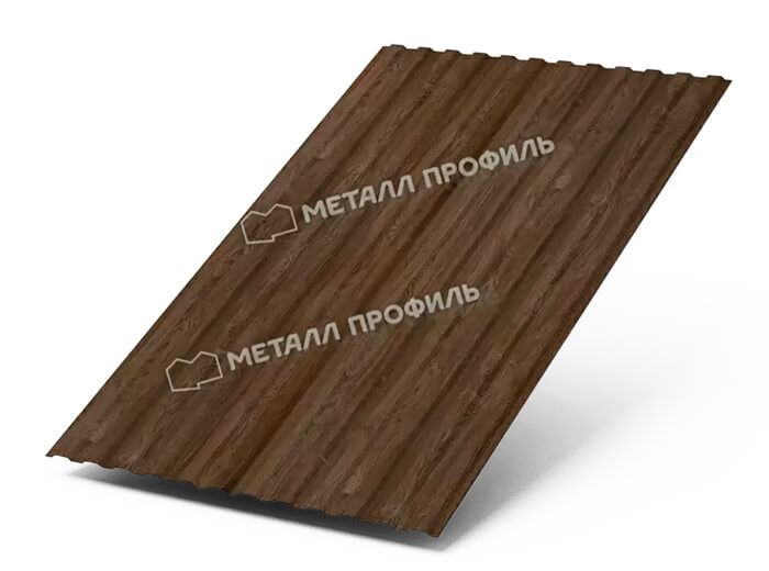 Фото: Профнастил МП10 х 1100 - B (ECOSTEEL_MA_Д-01-МореныйДуб-0.5) в Одинцово