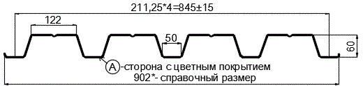 Фото: Профнастил Н60 х 845 - A (VikingMP E-20-7016-0.5) в Одинцово