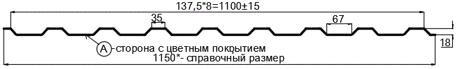 Фото: Профнастил МП20 х 1100 - A (ECOSTEEL_MA-01-Сосна-0.5) в Одинцово