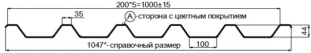 Фото: Профнастил С44 х 1000 - A (PURMAN-20-Tourmalin-0.5) в Одинцово